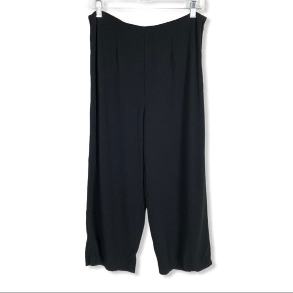 Silence + Noise Crop Pants 12 Black Side Zip